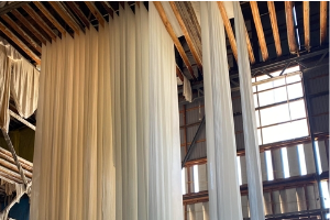 綿織物の生機を加工する和晒工場(愛知県名古屋市)